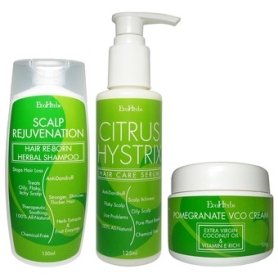EcoHerbs Citrus Hystrix Package Value Complete Hair Care/Hair Loss/Hair Thinning Set