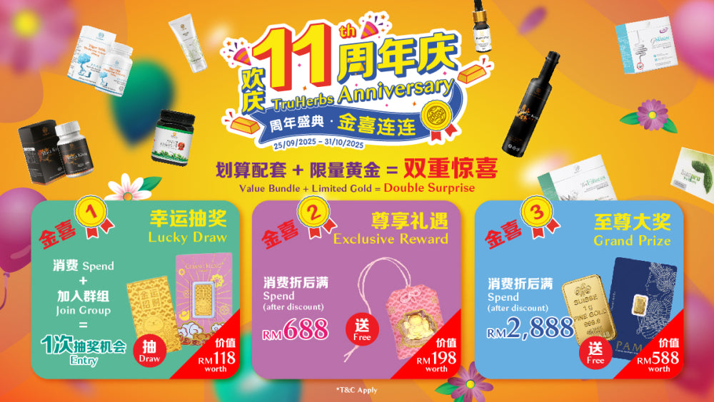TruHerbs 11th Anniversary Hot Sale｜Value Bundles with FREE Gold!