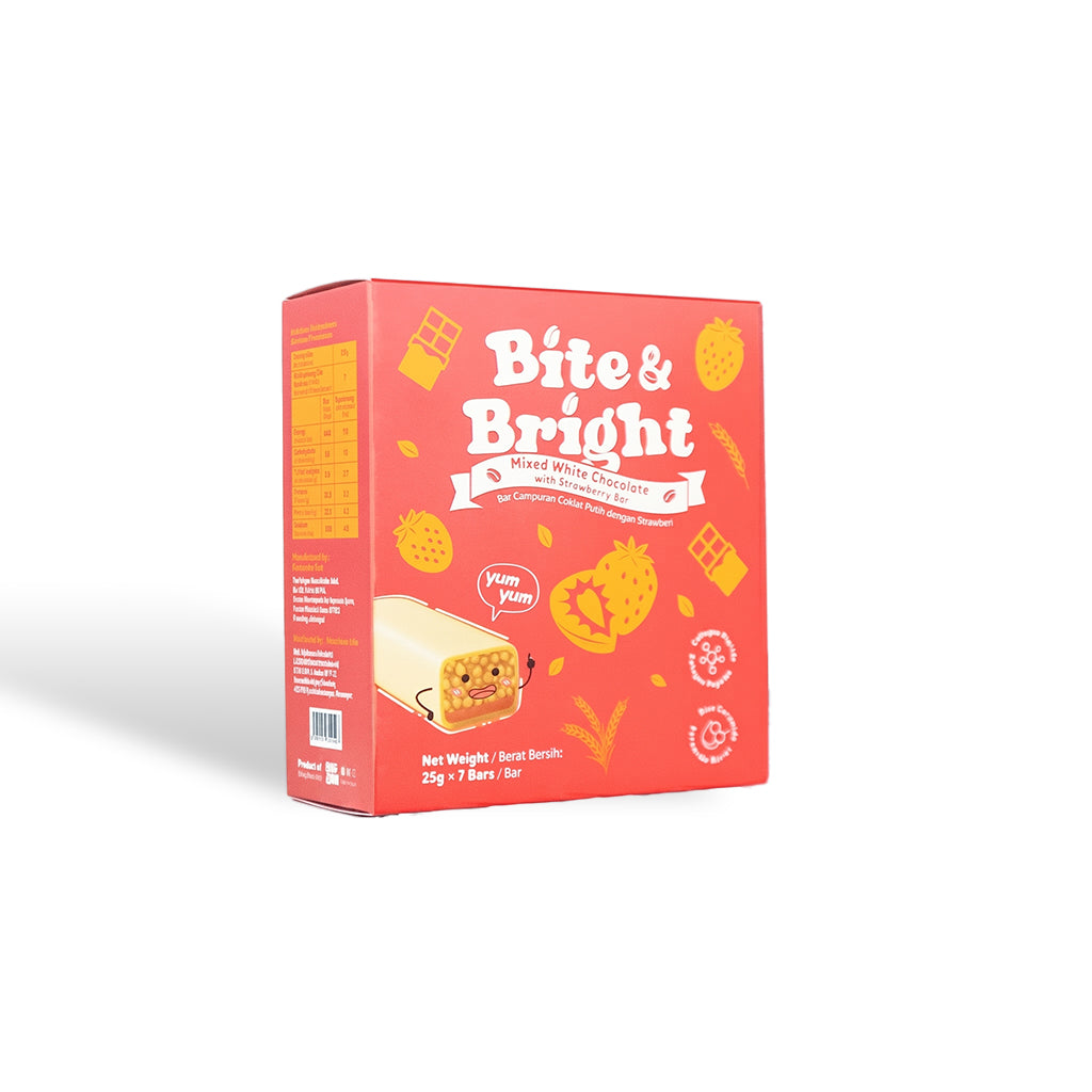 Bite & Bright - Mixed White Chocolate Strawberry Beauty Collagen Bar