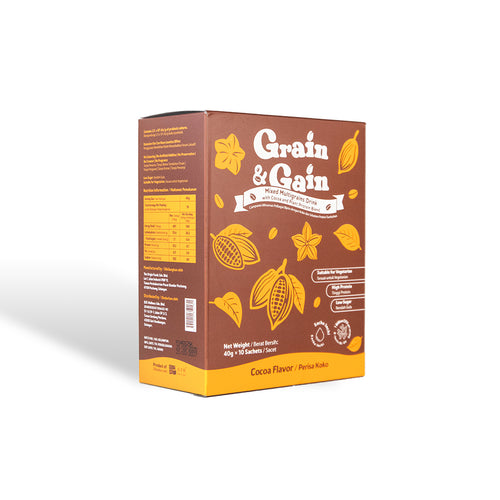 Grain & Gain Mixed Multigrains Drink with Cocoa and Plant Protein Blend