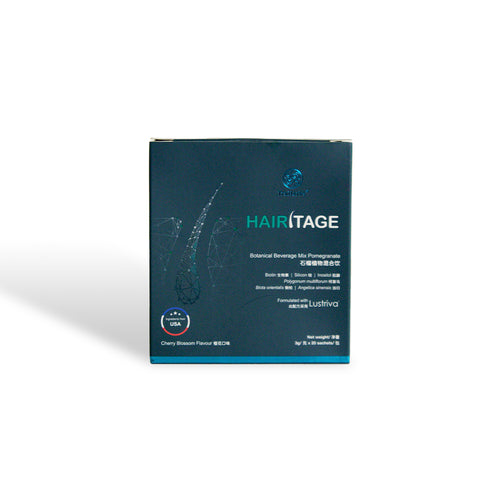 TruHerbs Hairitage Botanical Beverage (20 sachets) for hair loss prevention and promoting hair growth.