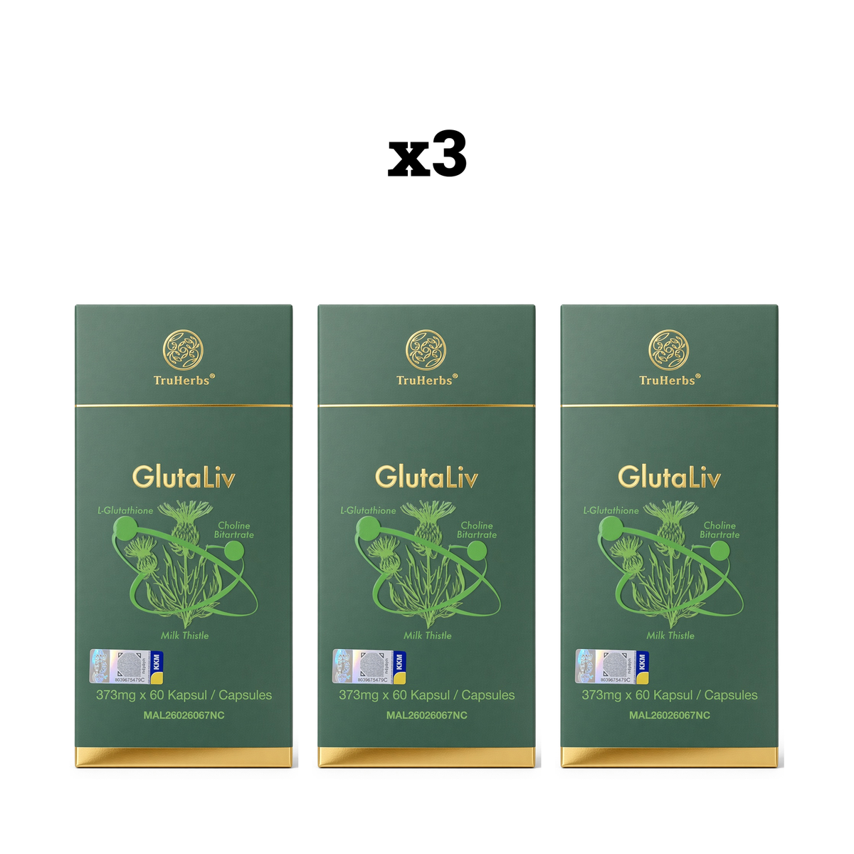 TruHerbs GlutaLiv Capsules x3