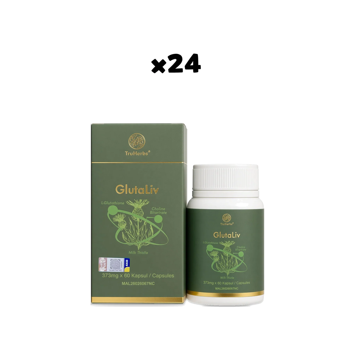TruHerbs GlutaLiv Capsules wholesale 24 boxes