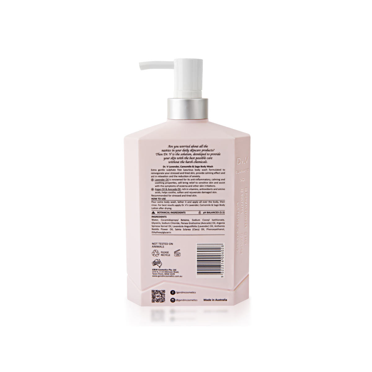 Dr V Mandian Badan Menenangkan – Lavender, Kamomil & Sage