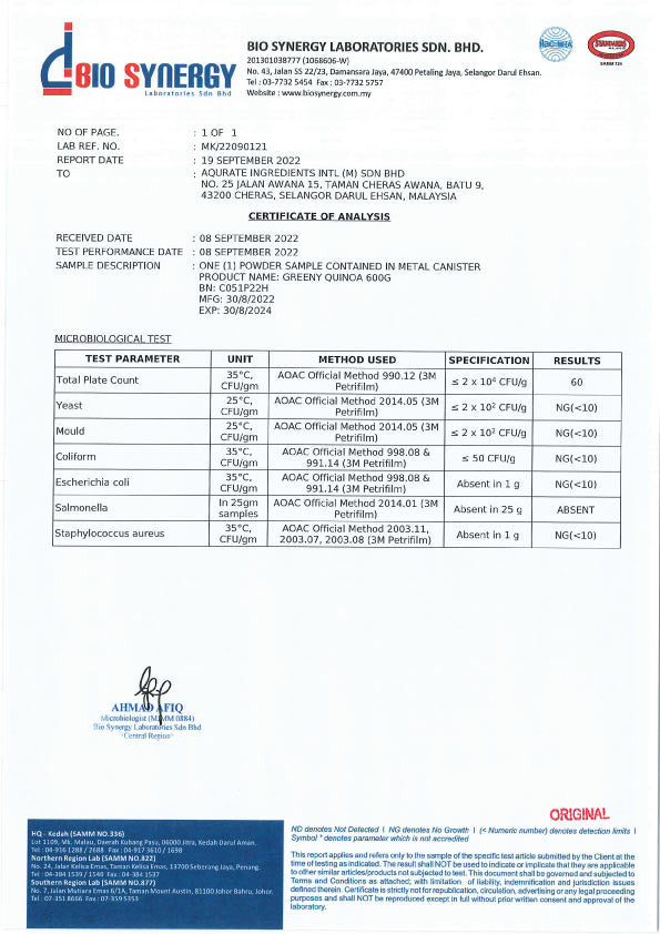Greeny Quinoa Enzyme Milk
