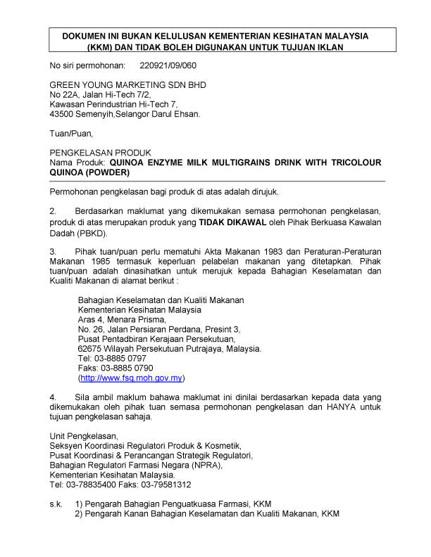 Greeny Quinoa Enzyme Milk