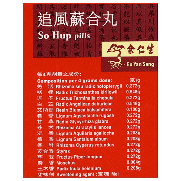 Eu Yan Sang Zhui Feng So Hup Pills