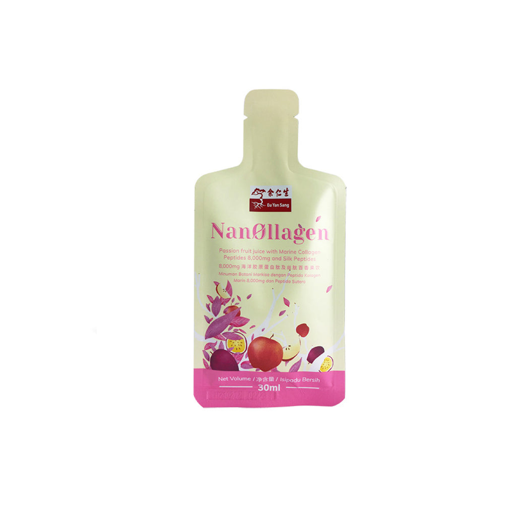 Eu Yan Sang Nanollagen - Minuman Botani Kolagen Laut Peptida 8000mg dengan Jus Buah Markisa dan Peptida Sutera