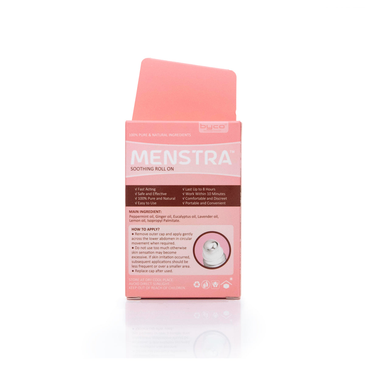 Byco MENSTRA Soothing Roll On For Menstrual Pain Relief