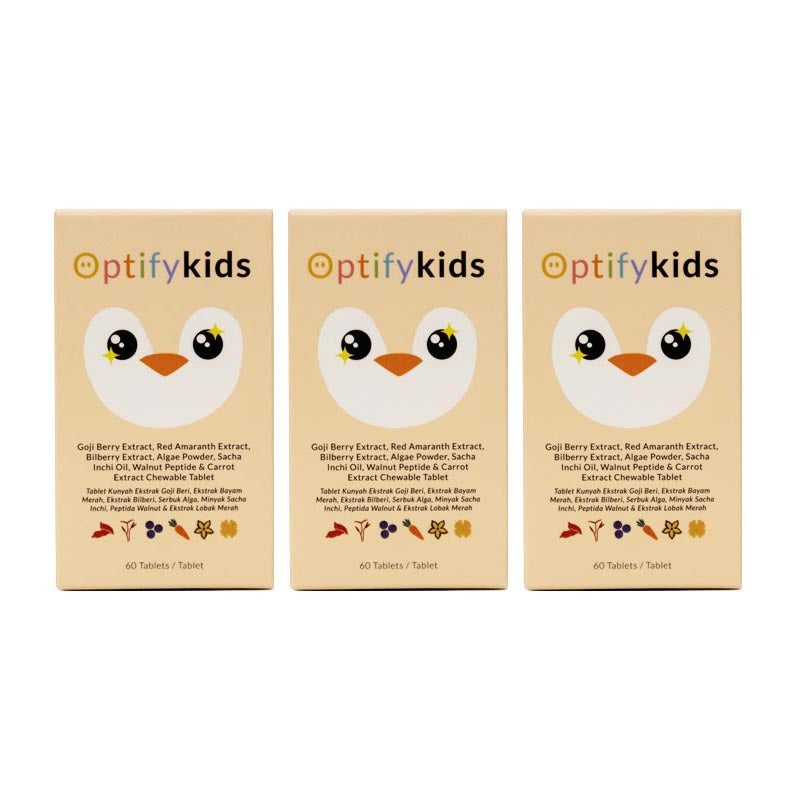 Farmedy OptifyKids - Tablet Kunyah Semulajadi Penjagaan Penglihatan