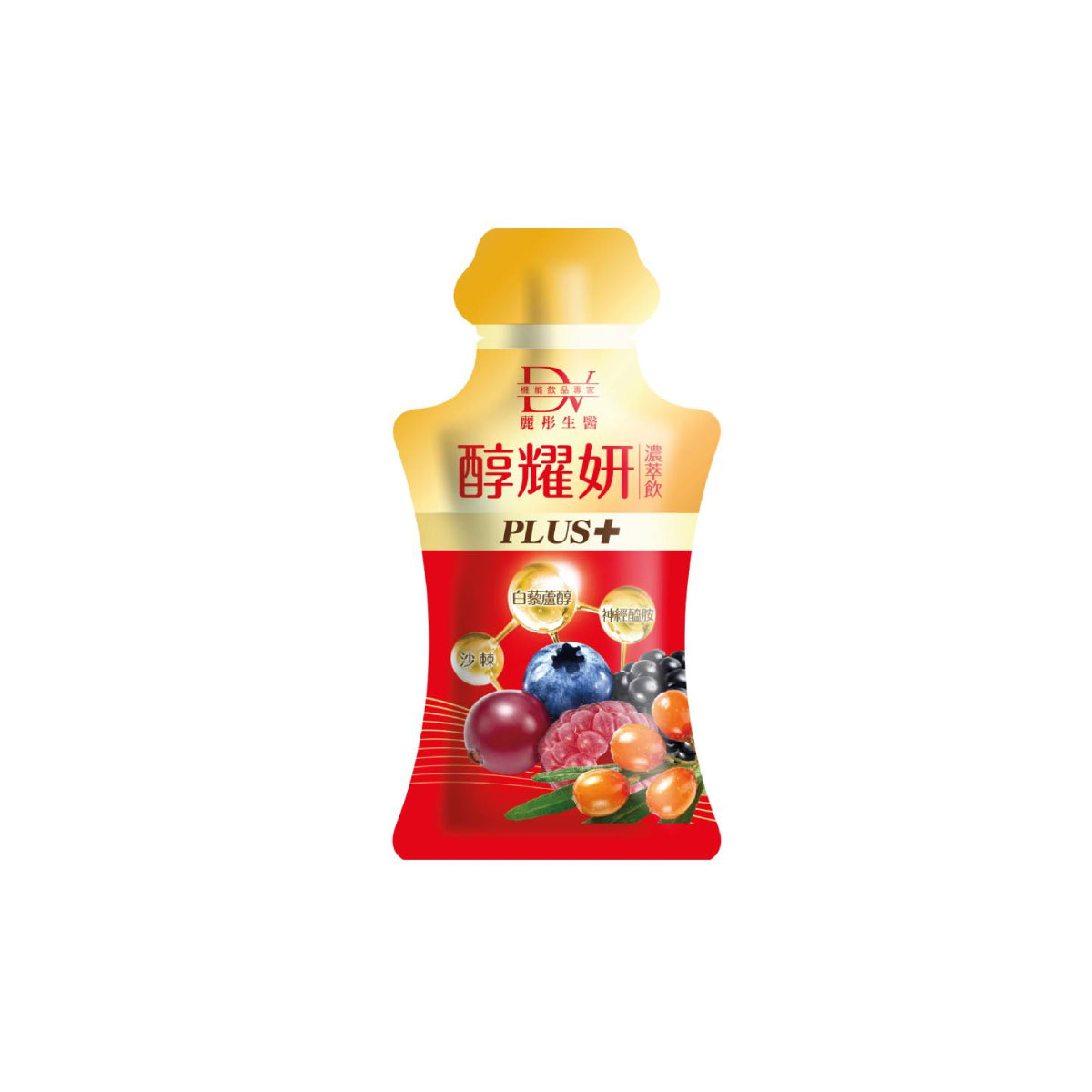 DEESSE VIVANTE Minuman Botani Plus Dengan Ekstrak Kulit Anggur, Ekstrak Biji Buckthorn Laut & Ekstrak Beras Perang