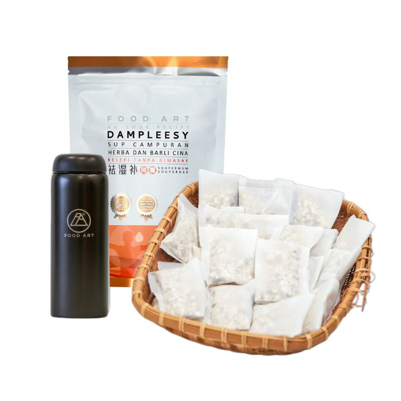 Food Art Damplessy Sup Campuran Herba dan Barli Cina