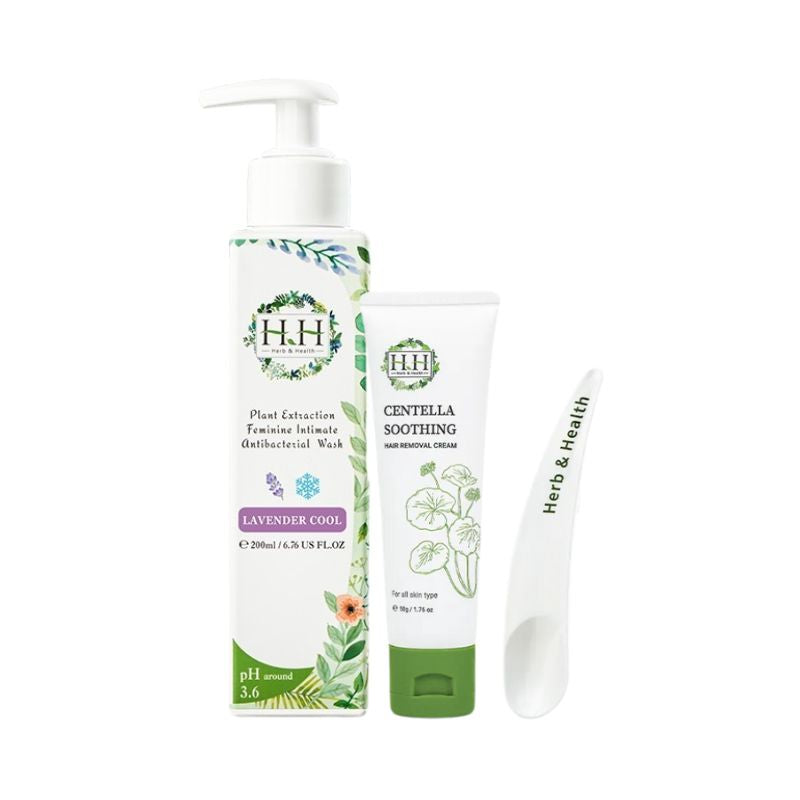HH Centella Soothing Hair Removal Cream + Plant Extraction Feminine Intimate Antibacterial Wash