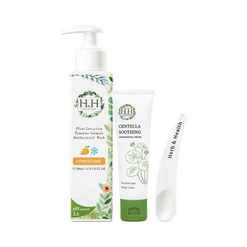 HH Centella Soothing Hair Removal Cream + Plant Extraction Feminine Intimate Antibacterial Wash