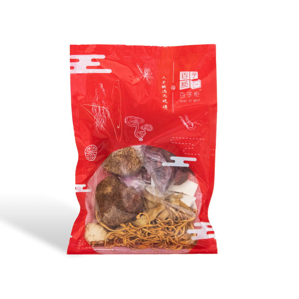 BZG Lion's Mane Mushroom Cordyceps Flower Soup