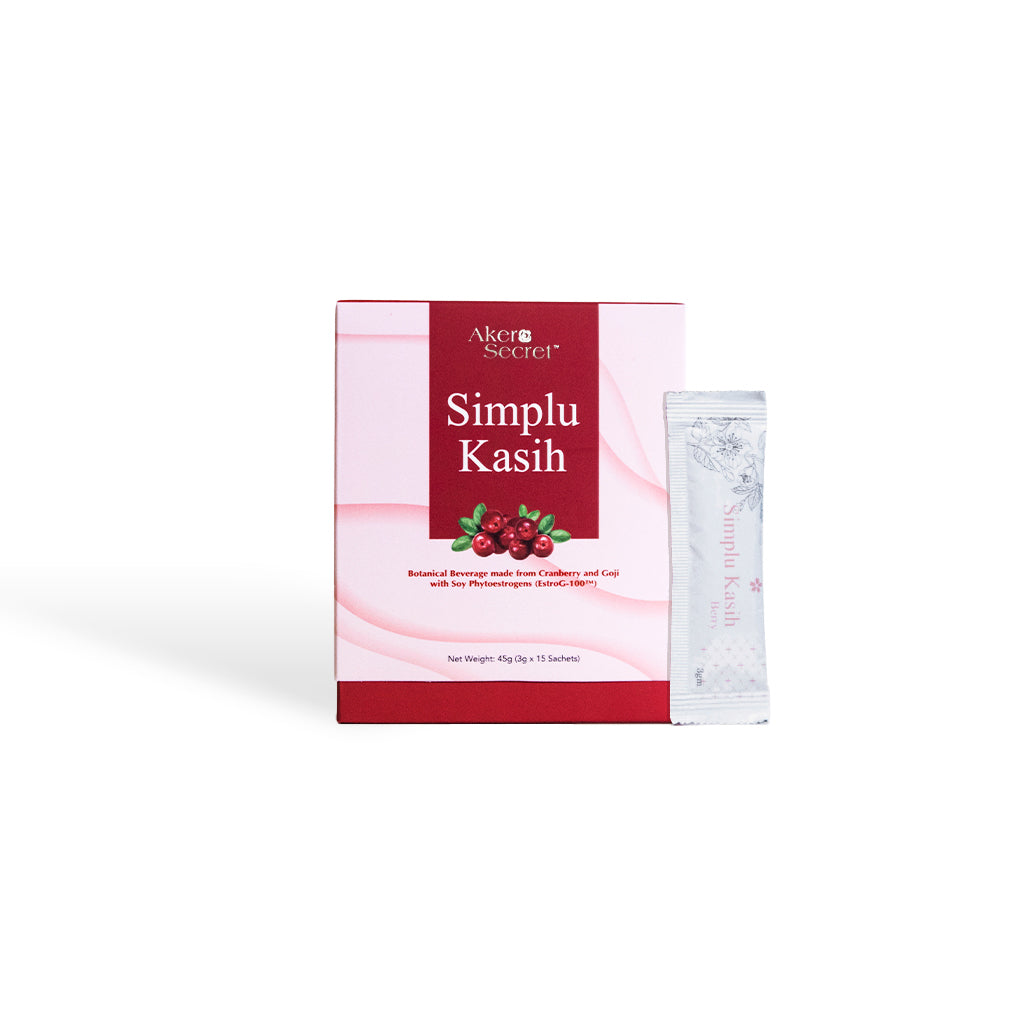 Akero Secret Simplu Kasih - Botanical Bevreage made from Cranberry and Goji with Soy Phytoestrogens