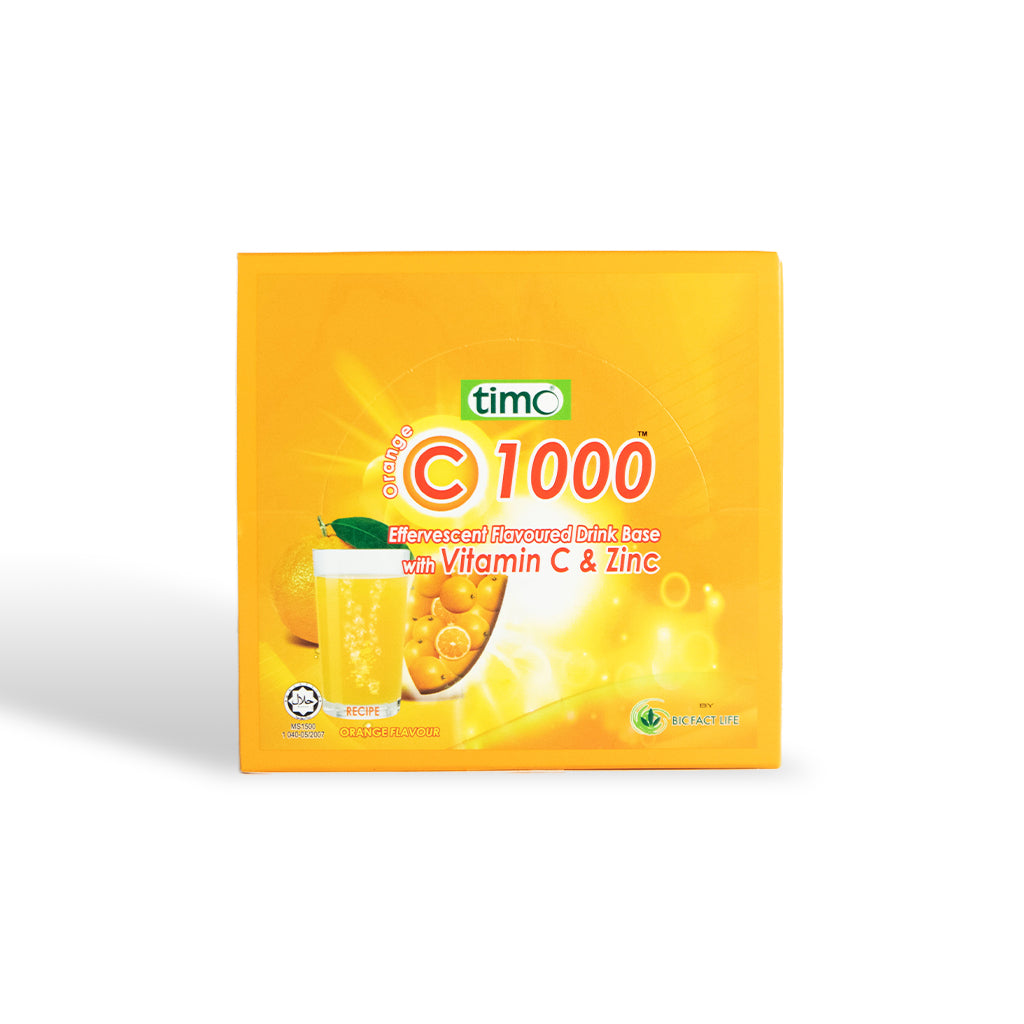 TIMO Orange C1000 Effervescent Flavoured Drink Base with Vitamin C & Zinc