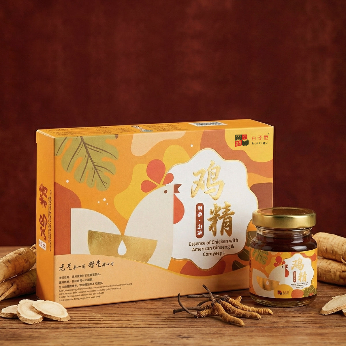 Bai Zi Gui Essence of Chicken with American Ginseng & Cordyceps