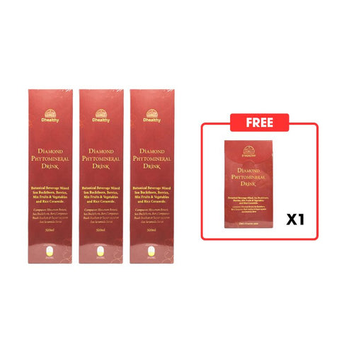 D'Healthy Diamond drink promotion bundle: Buy 3 bottles and get 1 free of box.