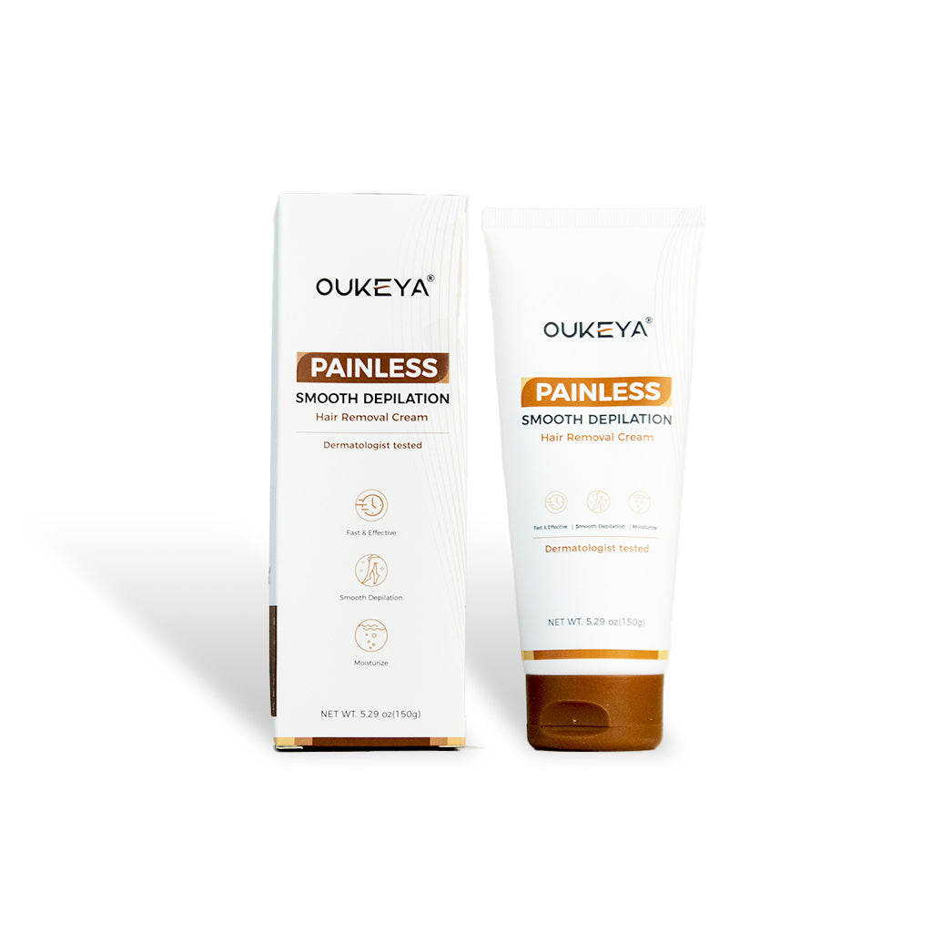 Oukeya Painless Smooth Depilation Hair Removal Cream 150g for sensitive skin and private parts.
