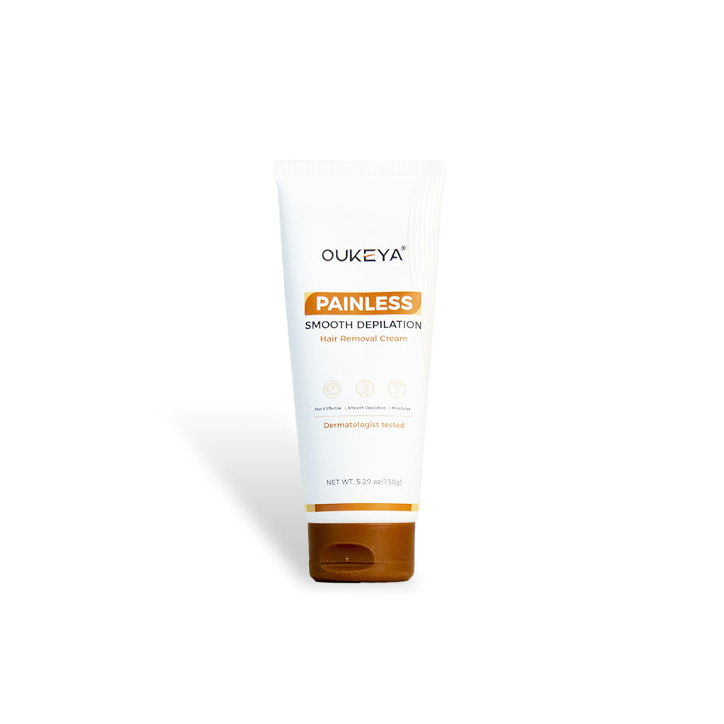 Easy hair removal steps: apply thickly for 5-10 minutes, test area, and wipe against hair growth.