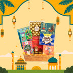 Three bottles of Bird's Nest with American Ginseng and a T24 box of Ferrero Rocher chocolates in a festive Raya basket.