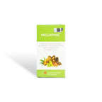 MEGAPINE Plant-Based Golden Elixir 60 vegetable softgels with Omega 3, 6, 7, and 9 for chronic inflammation.