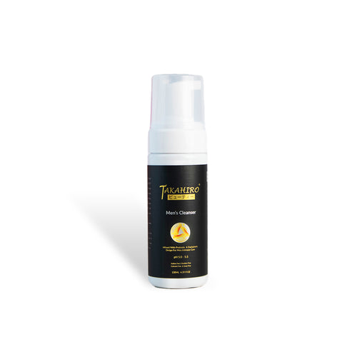 Takahiro Men's Intimate Dual Protection Cleansing Mousse with medical-grade prebiotic formula for pH balance.